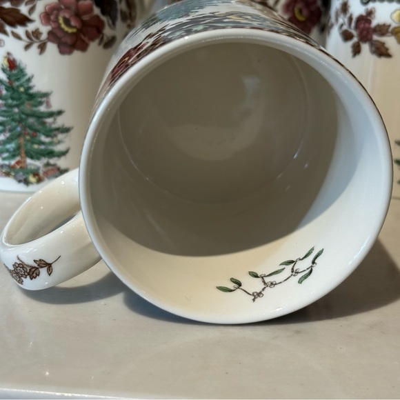 Spode Woodland Grove Christmas Tree Mugs  Coffee Cup Holiday Retired - Picture 9 of 11
